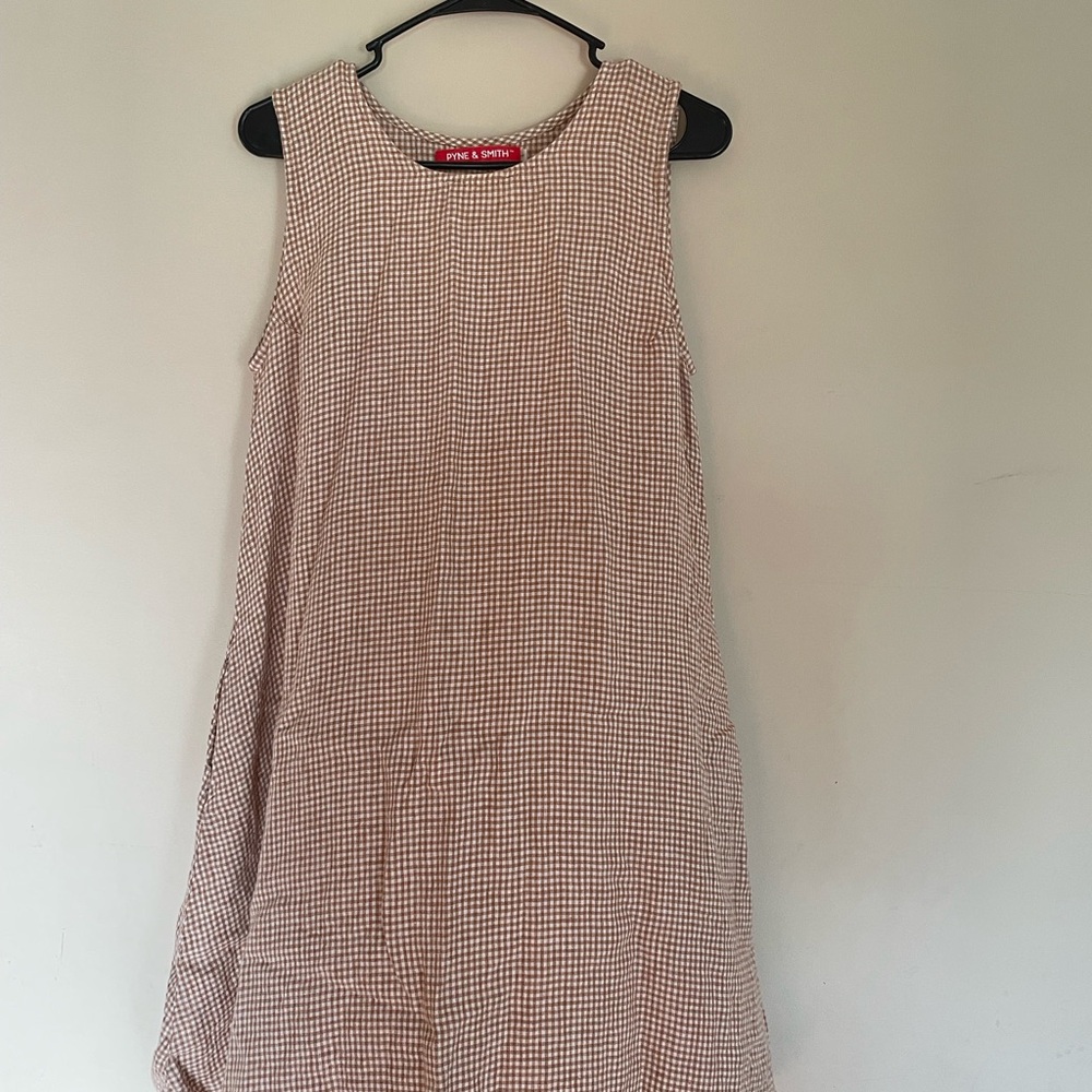 Pyne & Smith Mushroom Check Swingy Dress